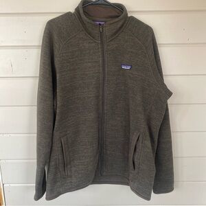 Patagonia Men’s Full Zip Fleece Jacket Size Large Brown Heather